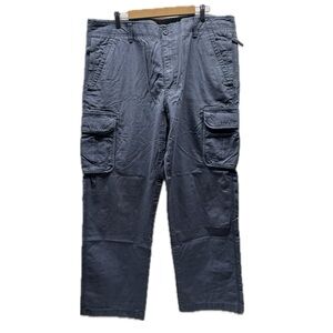 * L.L. Bean Natural Fit 40W /32” cargo Pants 100% cotton work pants blue